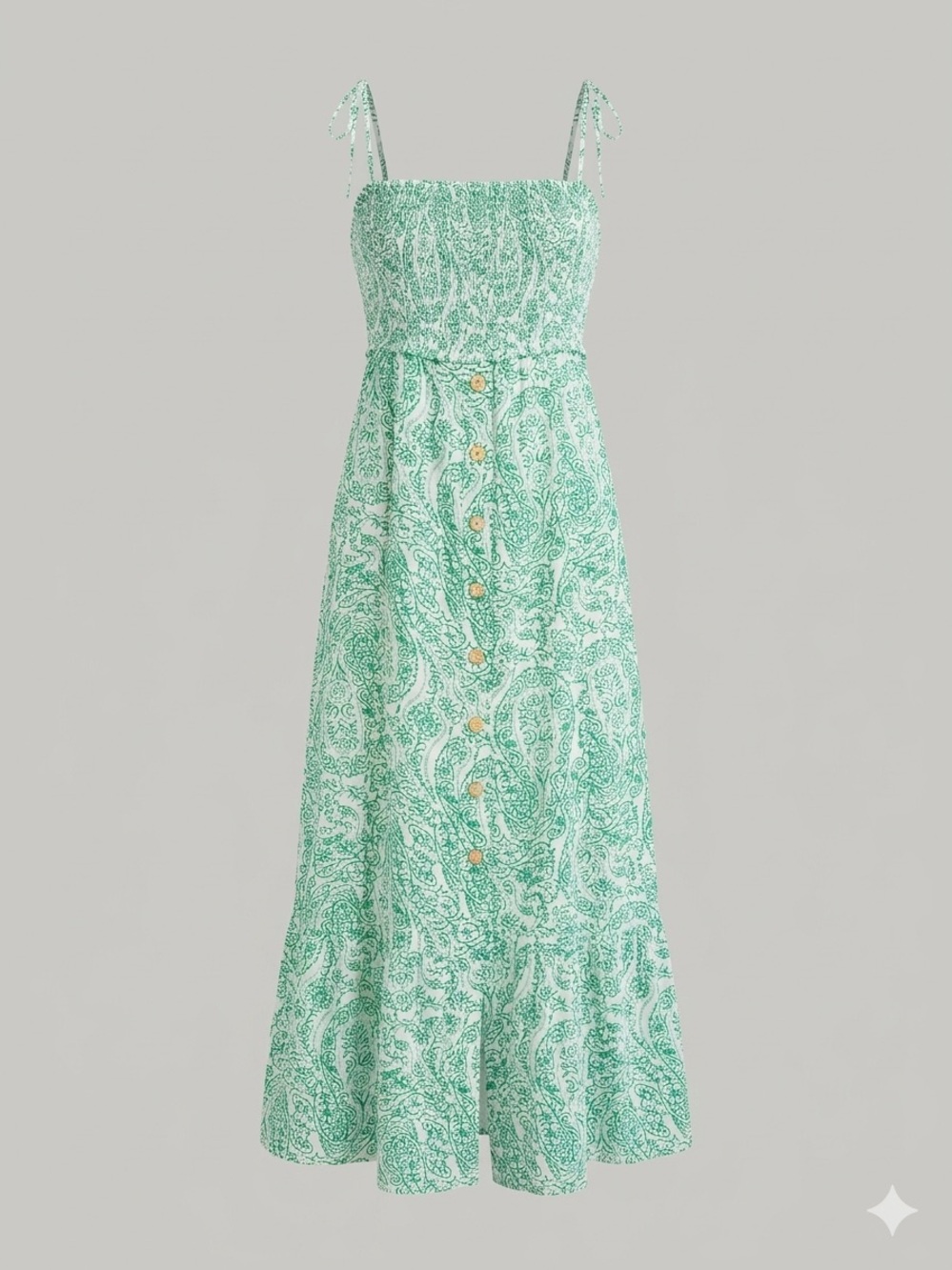 NWT Sweet Lovely by Jen Floral Paisley Smocked Midi Dress Large